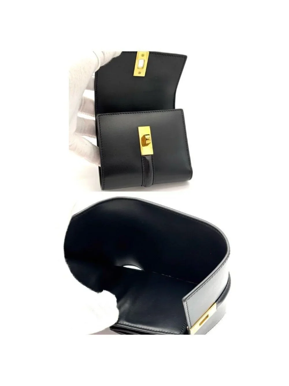 Celine Wallet Small Trifold Black